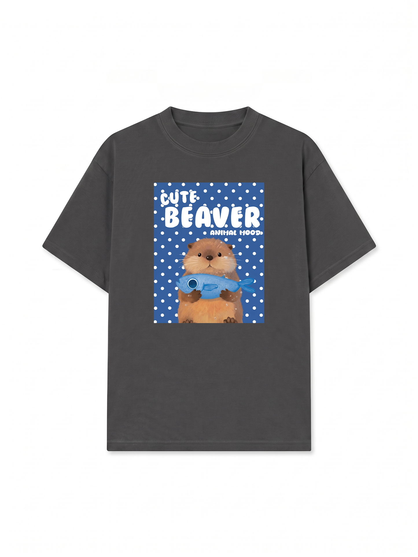 Áo Thun Relaxed Fit Animal Cute Beaver