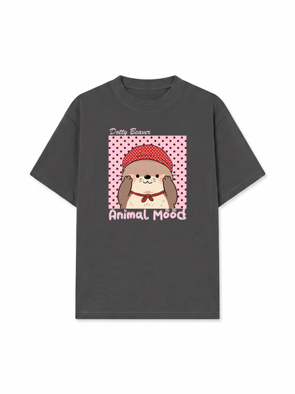 Áo Thun Relaxed Fit Animal Dotty Beaver