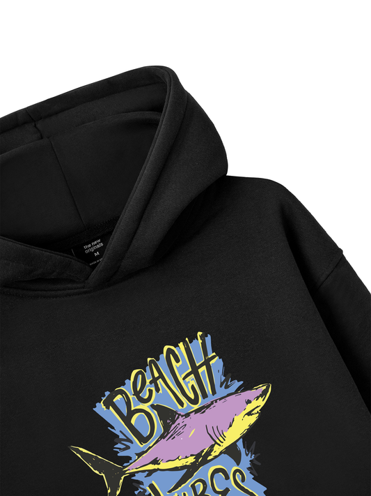 Ocean Beach Vibes Shark  Hoodie