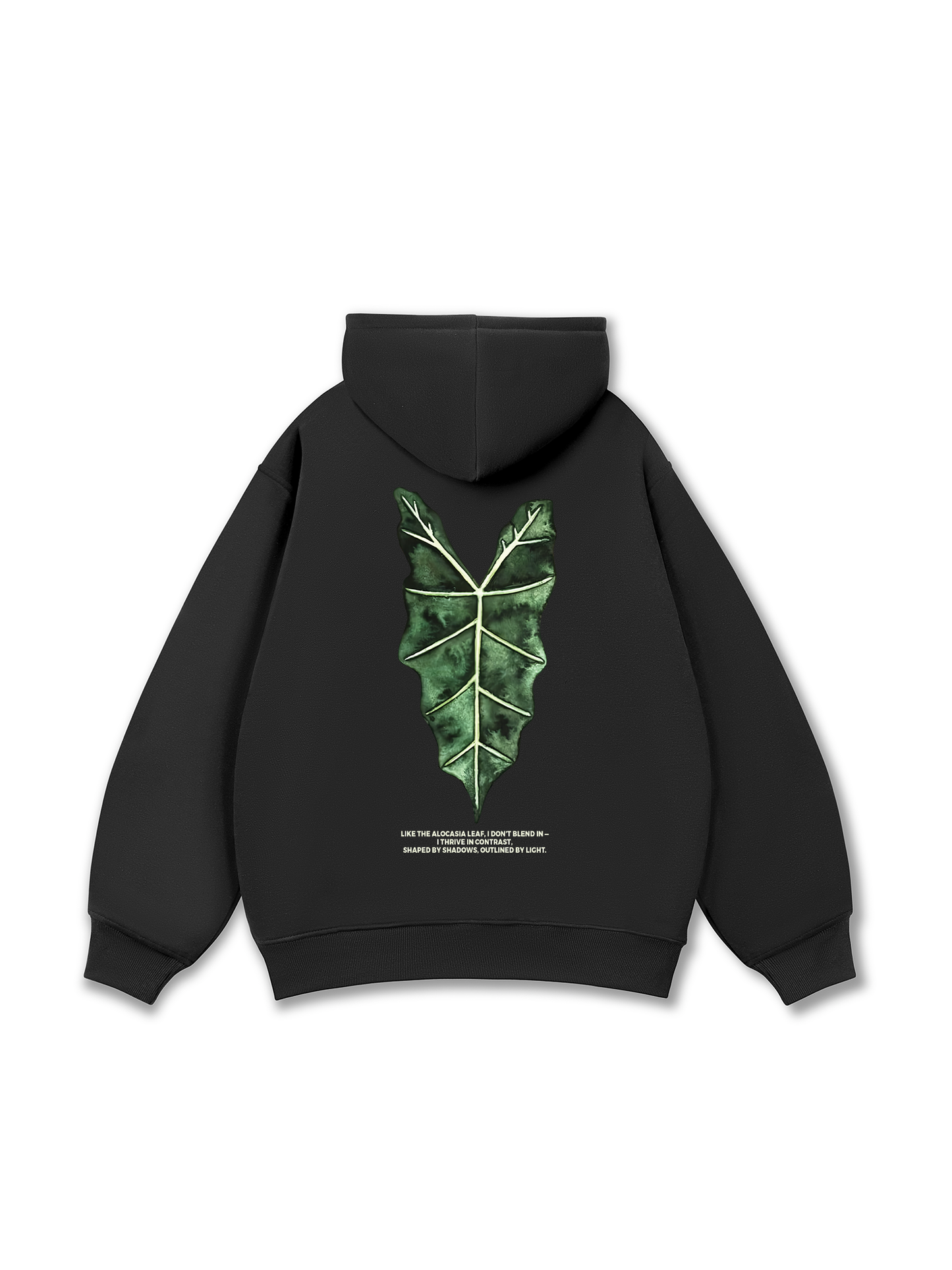 Áo Hoodie Nỉ Bông Tropical Alocasia Leaf
