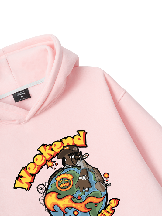 Áo Hoodie Nỉ Bông Weekend On Fire