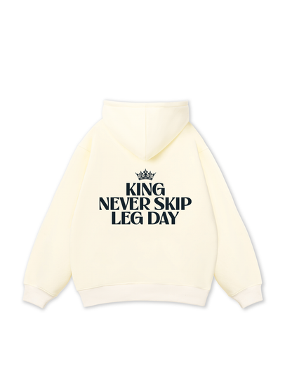 Áo Hoodie Nỉ Bông King Never Skip Leg Day