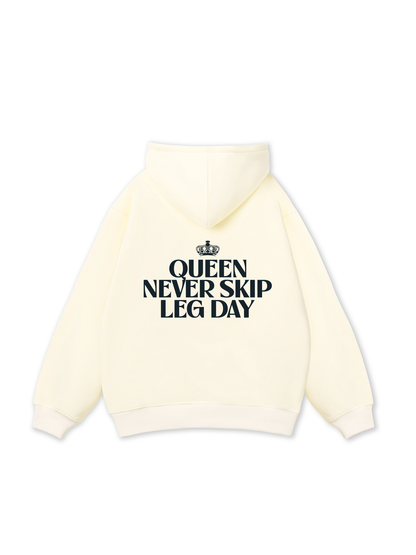 Áo Hoodie Nỉ Bông Queen Never Skip Leg Day
