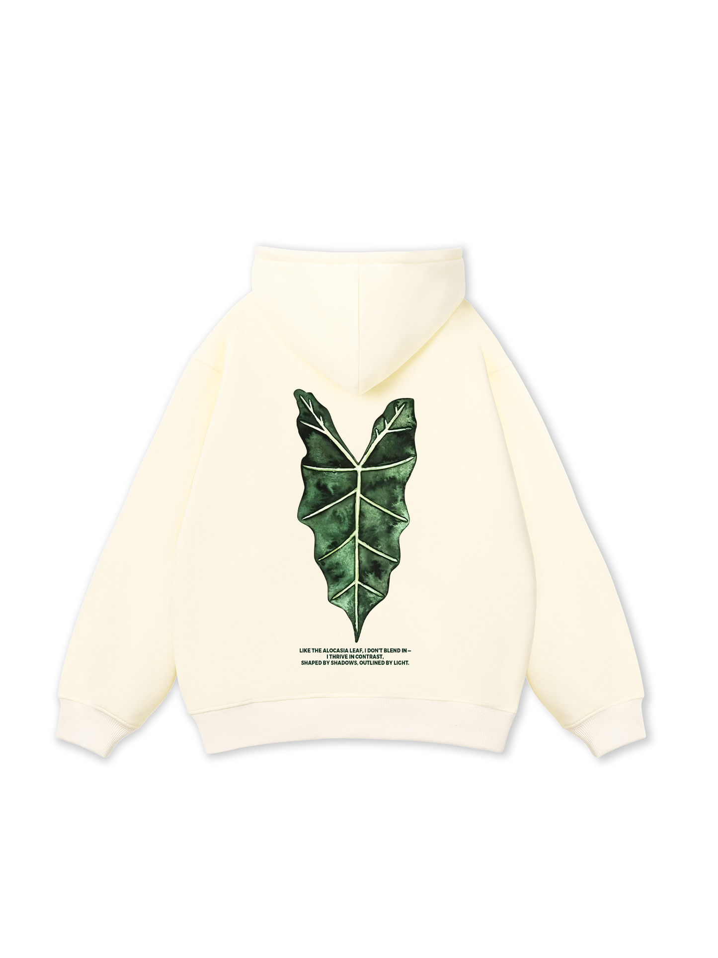 Áo Hoodie Nỉ Bông Tropical Alocasia Leaf