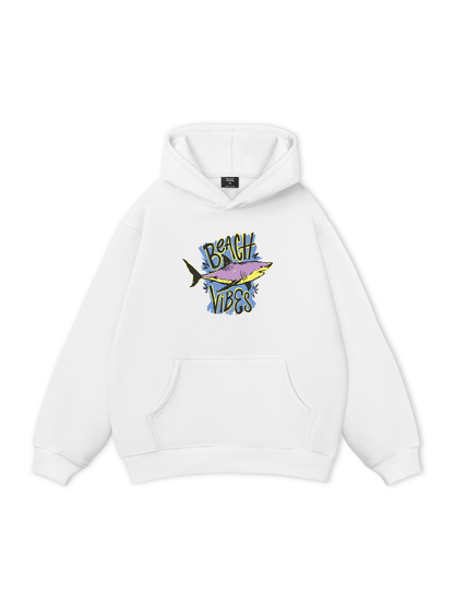 Ocean Beach Vibes Shark  Hoodie