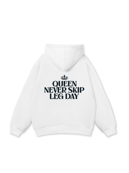 Áo Hoodie Nỉ Bông Queen Never Skip Leg Day