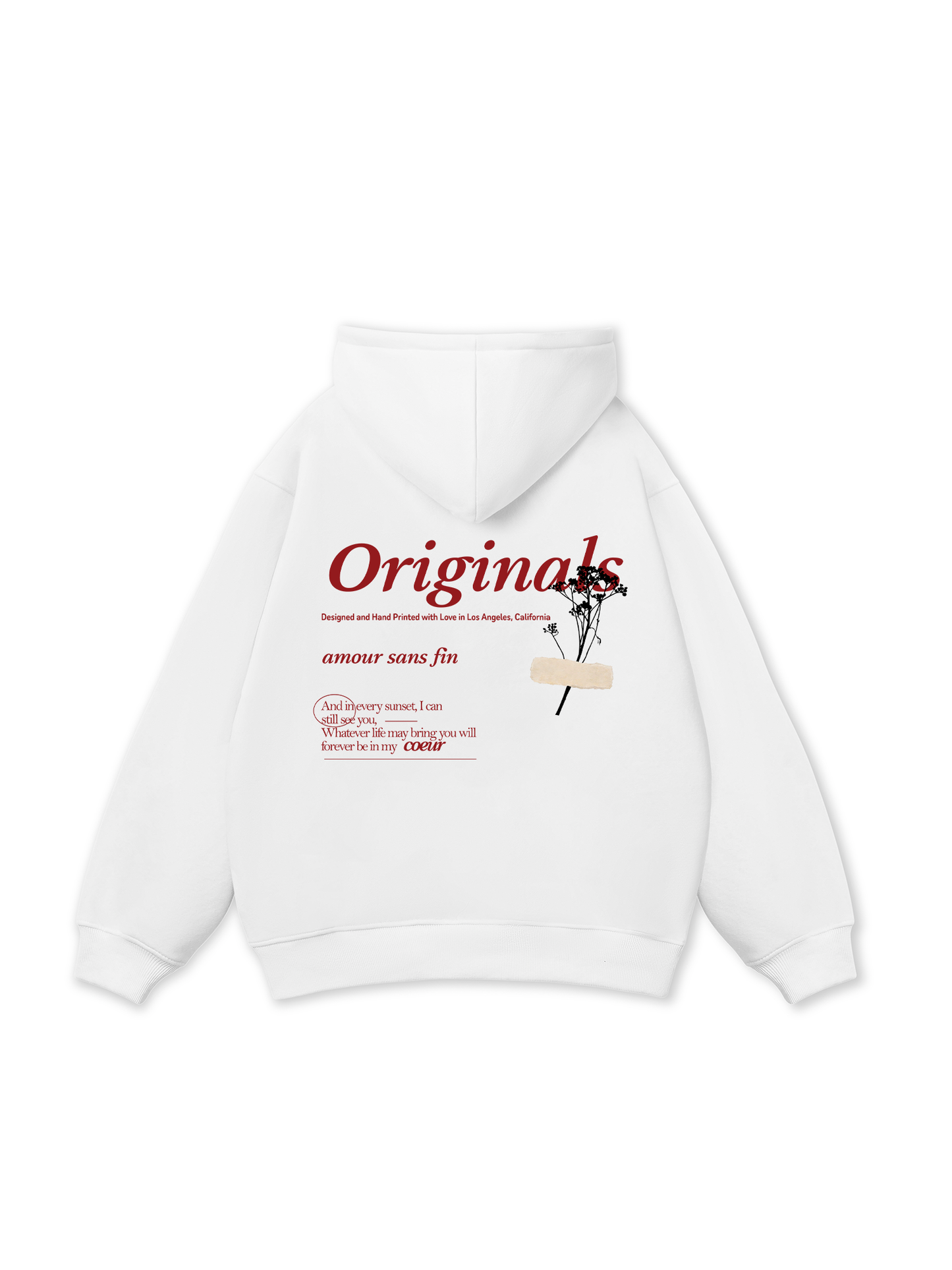 Áo Hoodie Nỉ Bông TROPICAL Amour Sans Fin