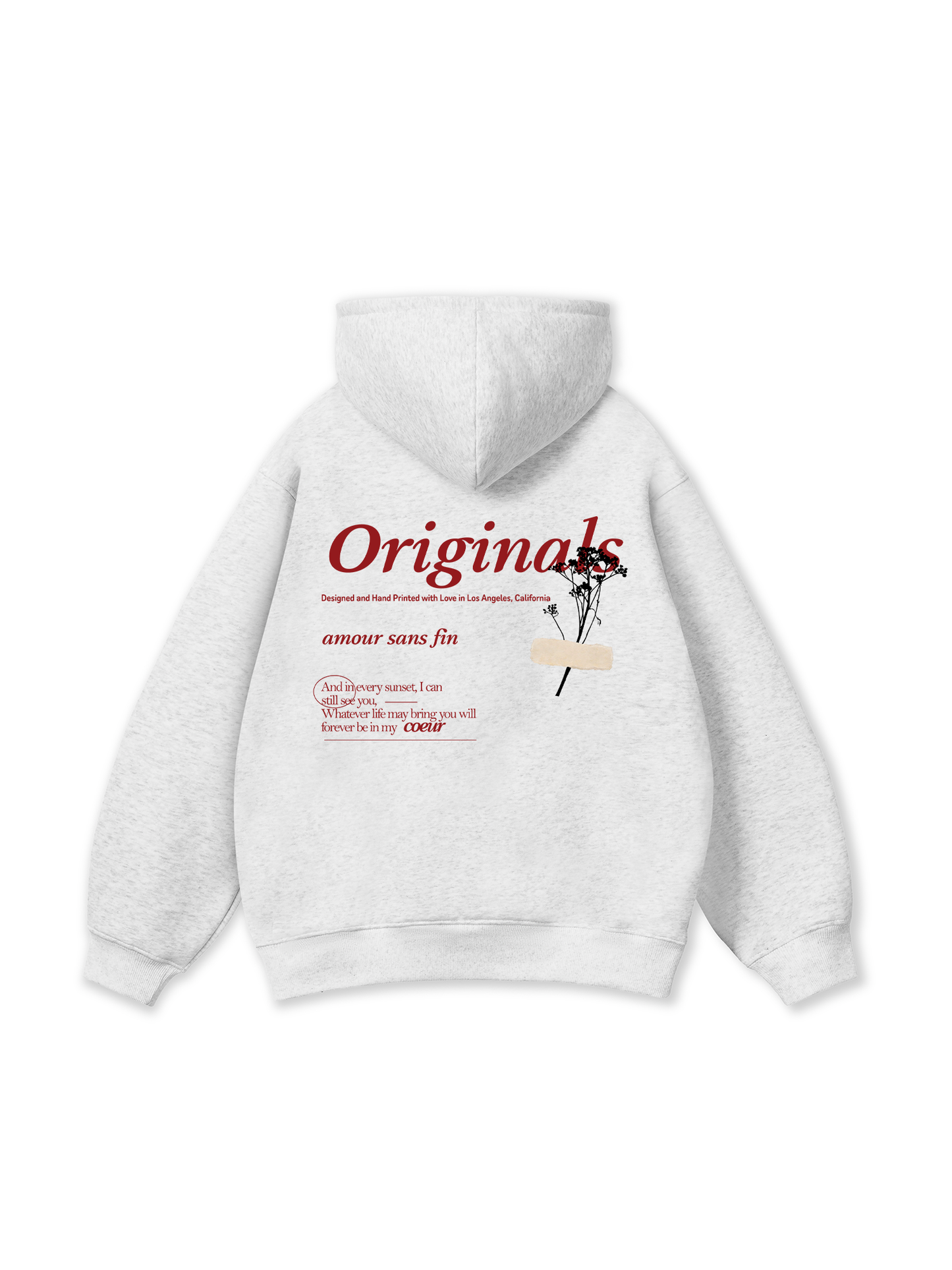 Áo Hoodie Nỉ Bông TROPICAL Amour Sans Fin