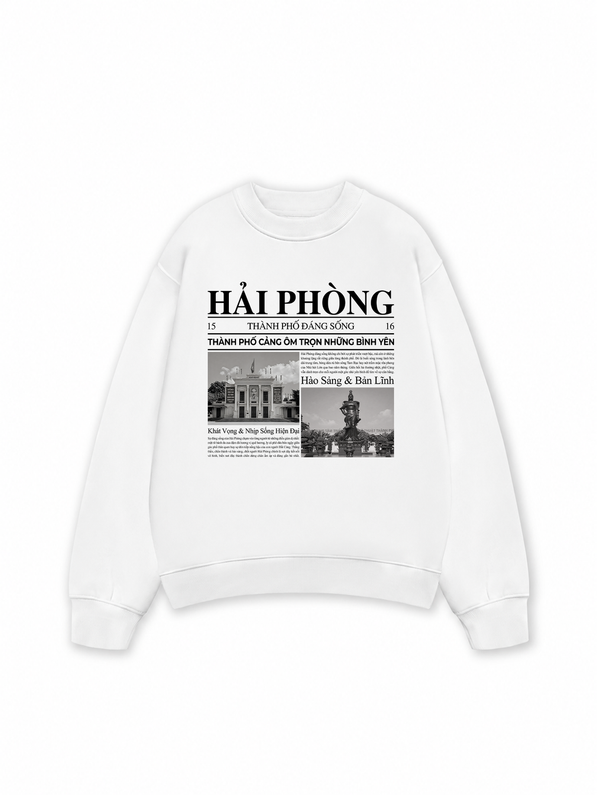 Áo Sweater Nỉ Hai Da Thành Phố Đáng Sống