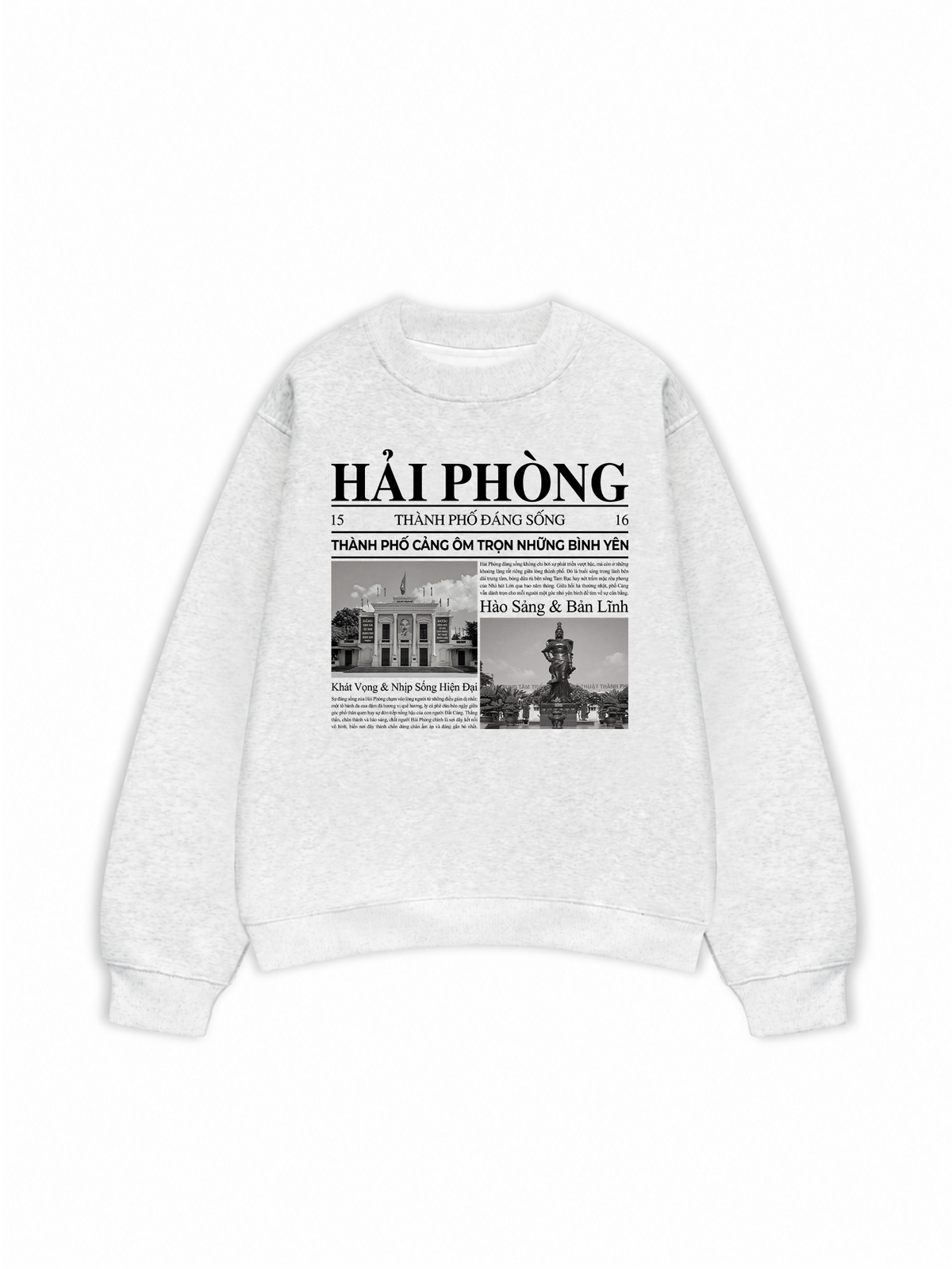 Áo Sweater Nỉ Hai Da Thành Phố Đáng Sống