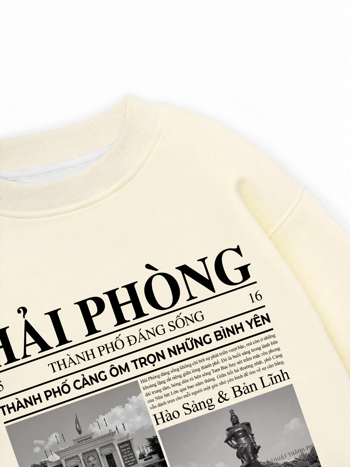 Áo Sweater Nỉ Hai Da Thành Phố Đáng Sống