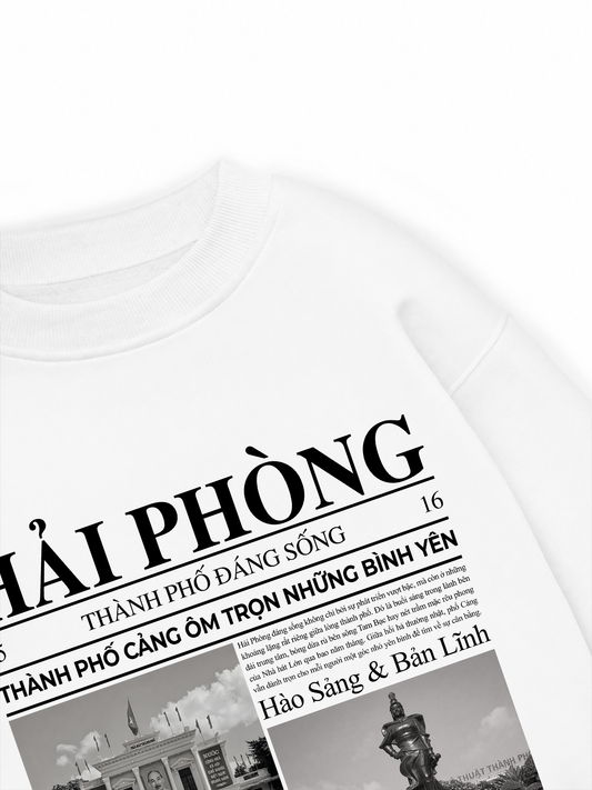 Áo Sweater Nỉ Hai Da Thành Phố Đáng Sống