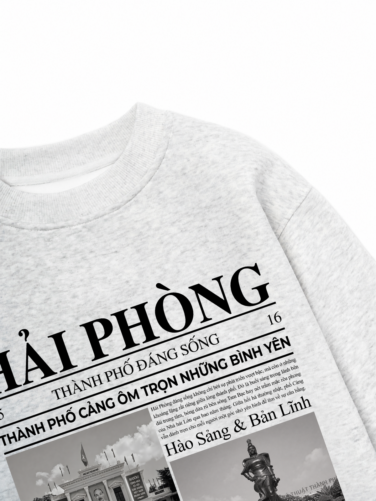 Áo Sweater Nỉ Hai Da Thành Phố Đáng Sống