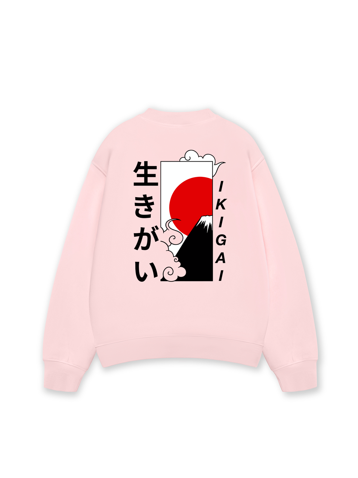 Áo Sweater Nỉ Hai Da Ikigai Fuji & Rising Sun