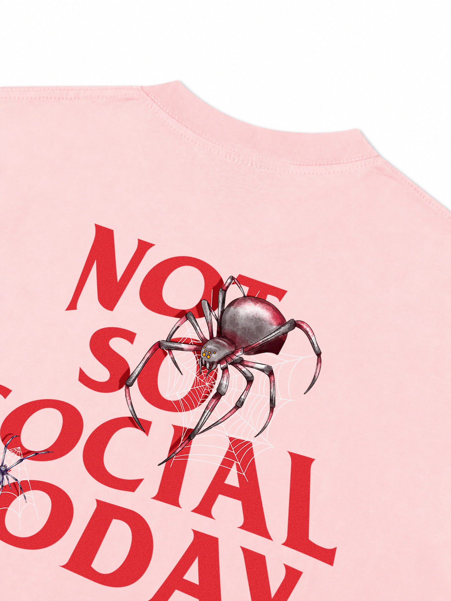 Áo Thun Relaxed Fit Not So Social Today Spider Webs