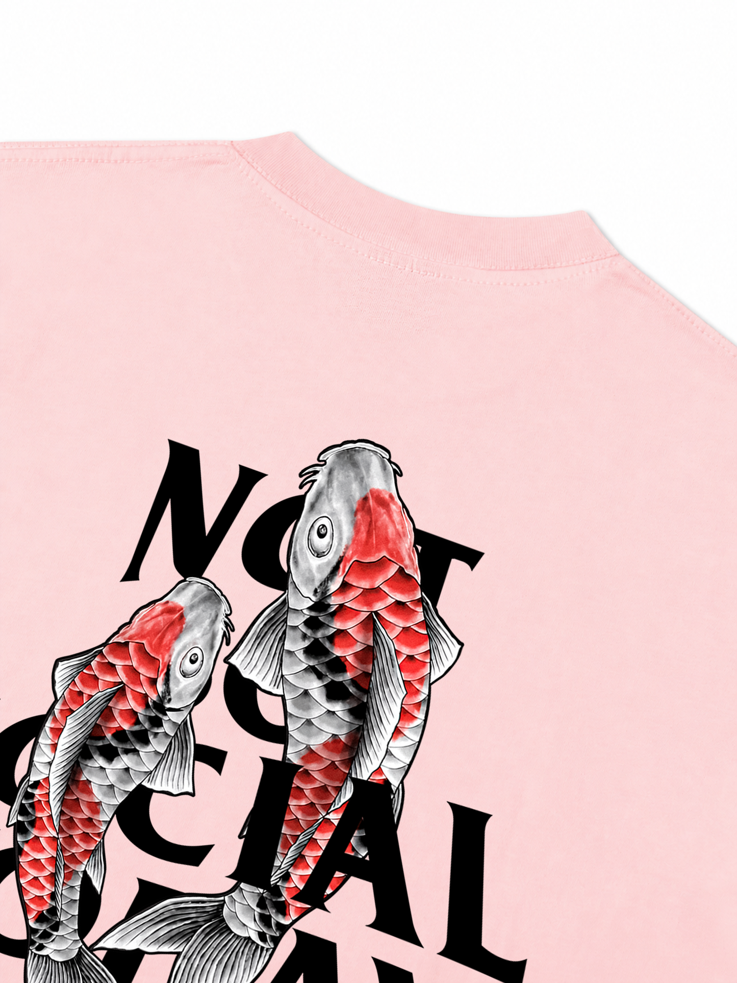 Áo Thun Relaxed Fit Not So Social Today Koi Harmony