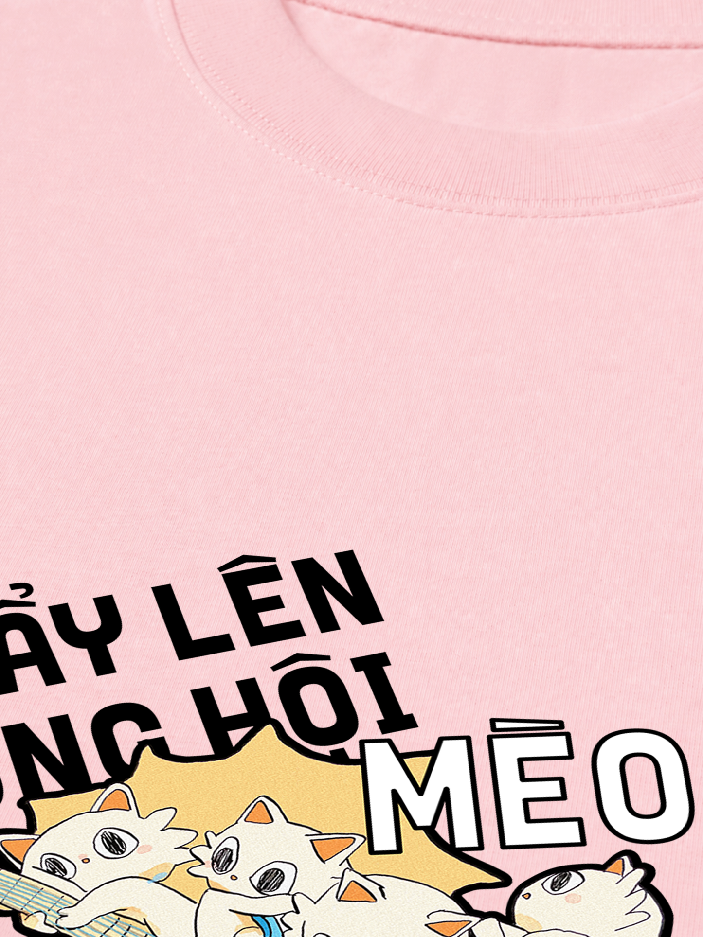 Áo Thun Relaxed Fit Quẩy Lên Cùng Hội Mèo