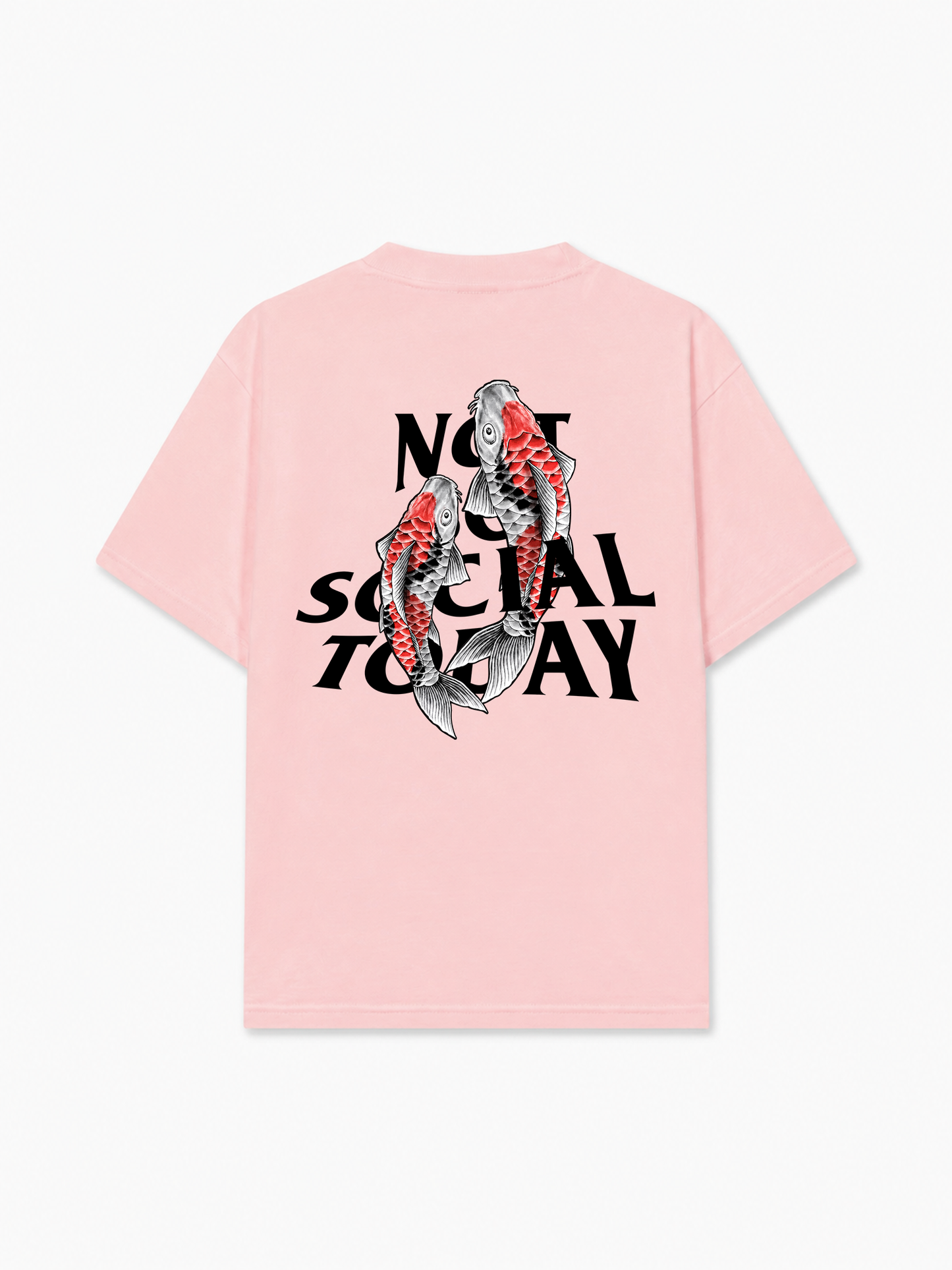 Áo Thun Relaxed Fit Not So Social Today Koi Harmony