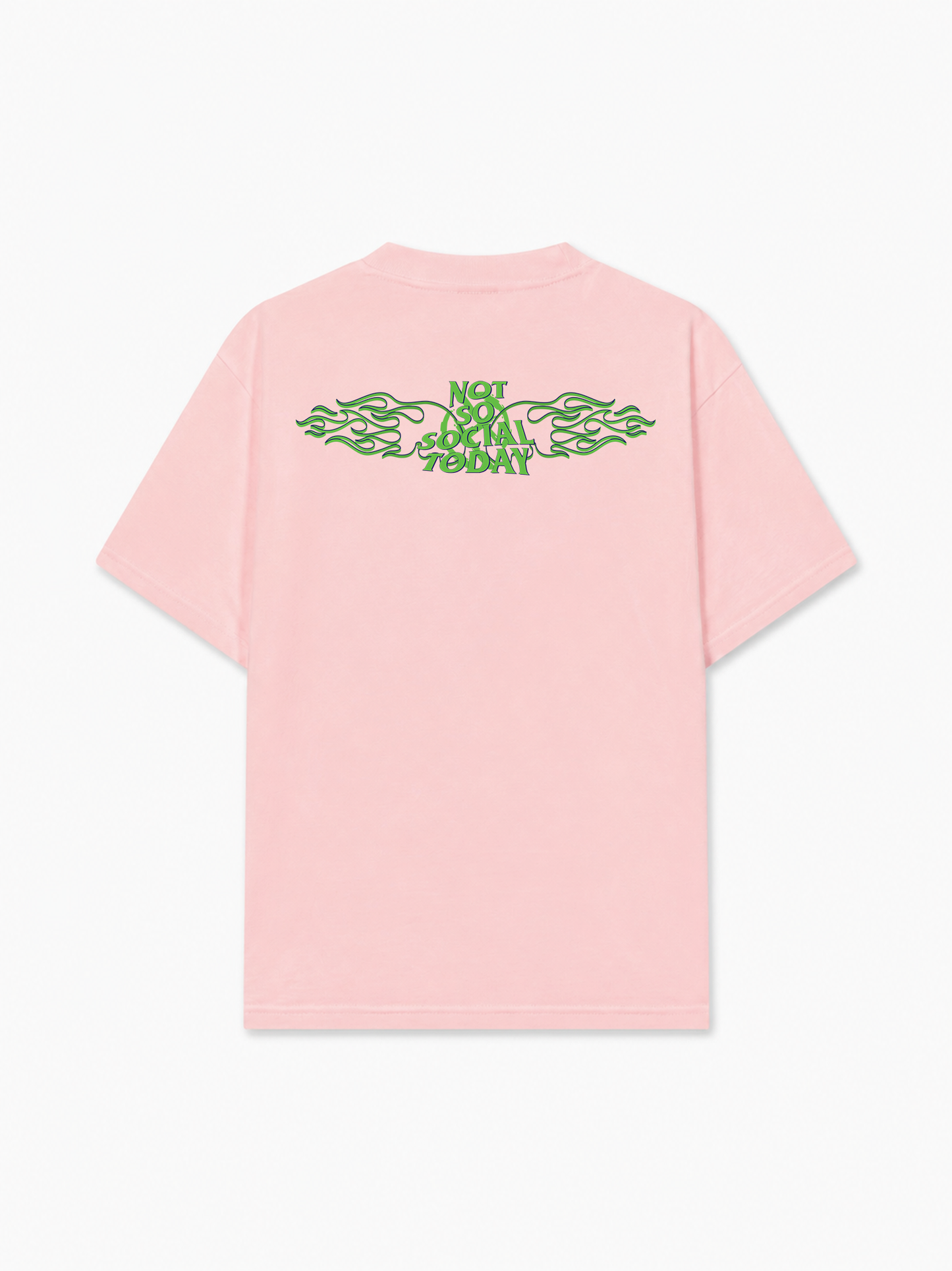 Áo Thun Relaxed Fit Not So Social Today Green Fire