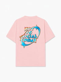 Áo Thun Relaxed Fit Not So Social Today Neon Holographic
