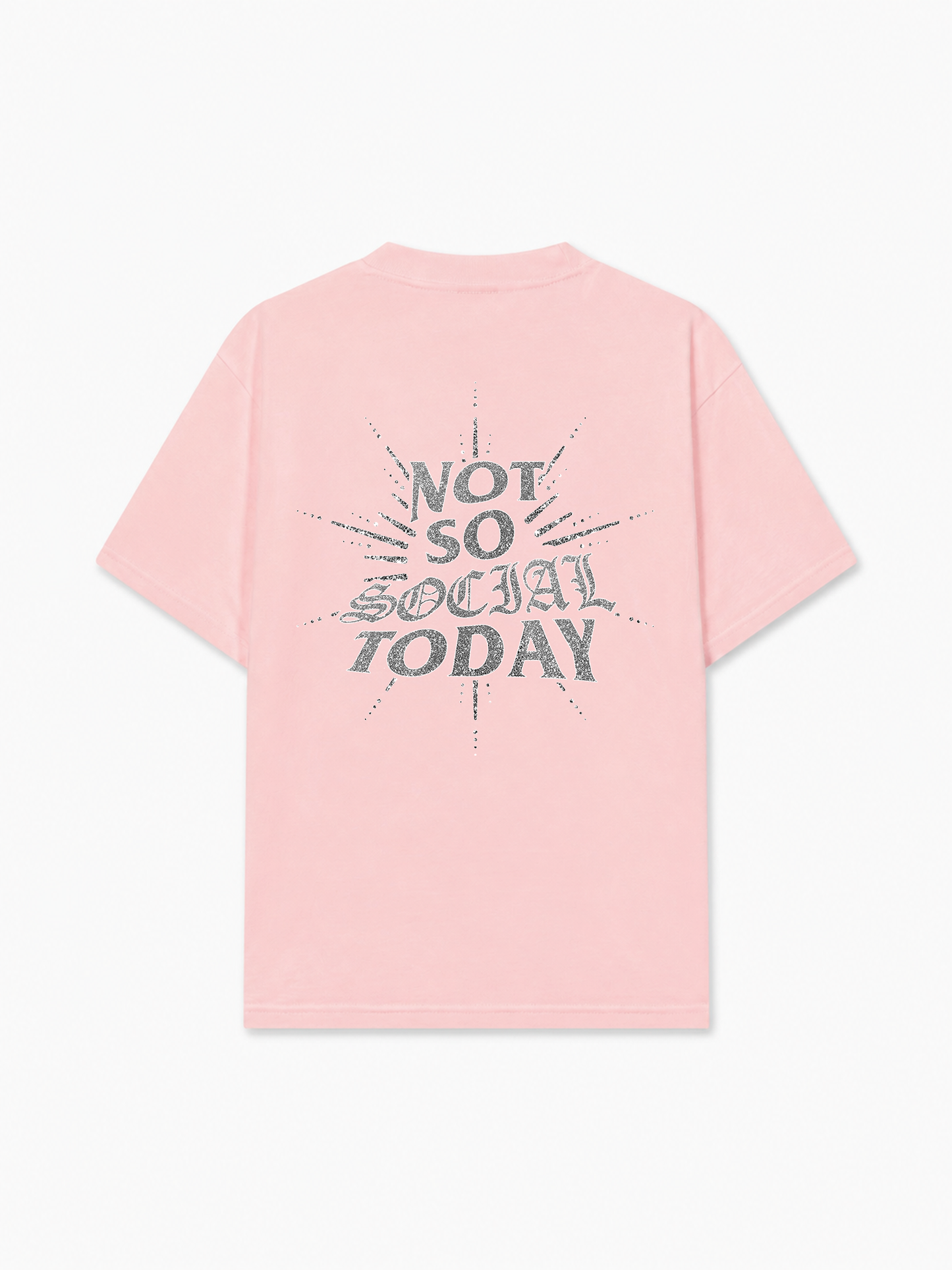 Áo Thun Relaxed Fit Not So Social Today Silver Glitter