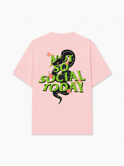 Áo Thun Relaxed Fit Not So Social Today Cherry Snake