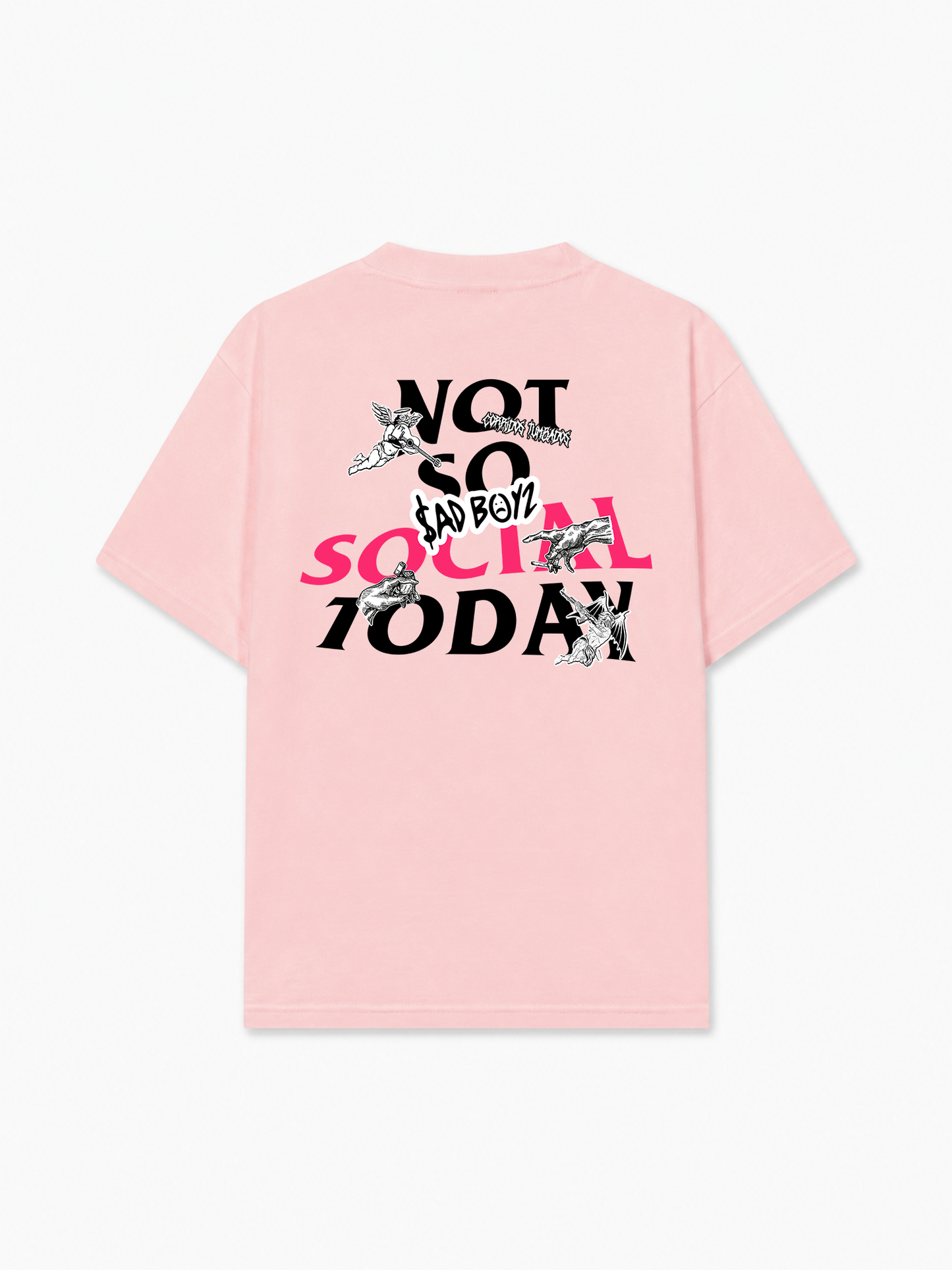 Áo Thun Relaxed Fit Not So Social Today Sad Boyz