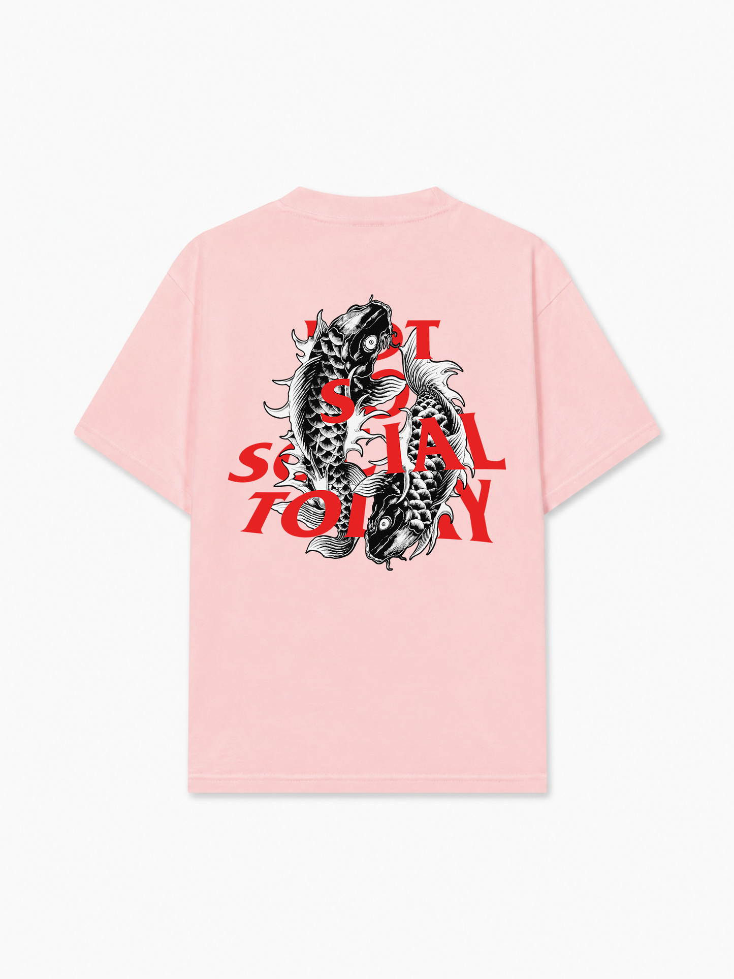Áo Thun Relaxed Fit Not So Social Today Dark Koi Harmony