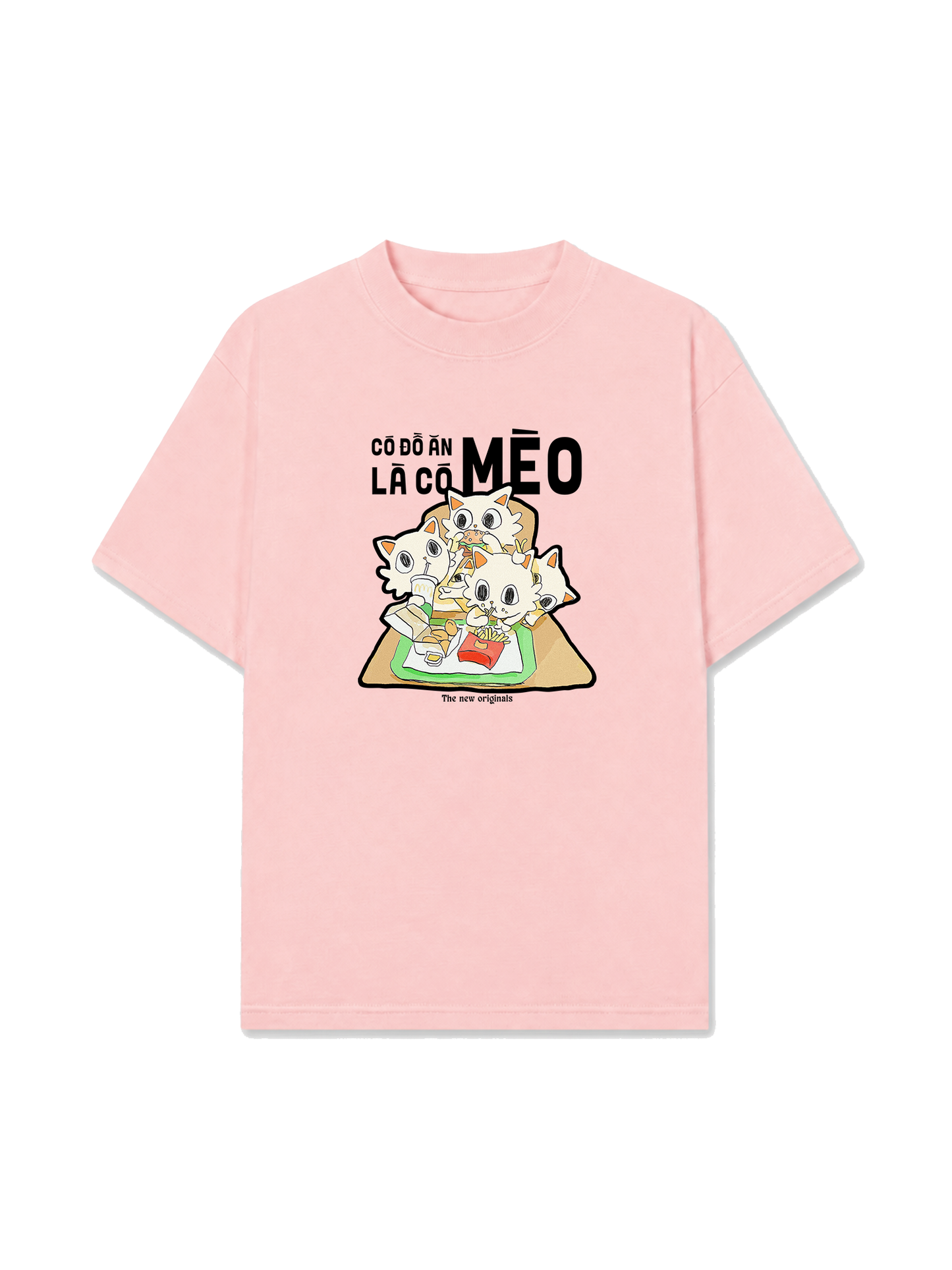 Áo Thun Relaxed Fit Hội Mèo Hăm Ăn
