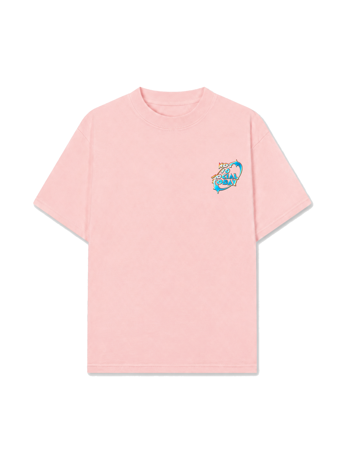 Áo Thun Relaxed Fit Not So Social Today Neon Holographic