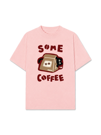 Áo Thun Relaxed Fit Coffee Some Coffee Cute Cat