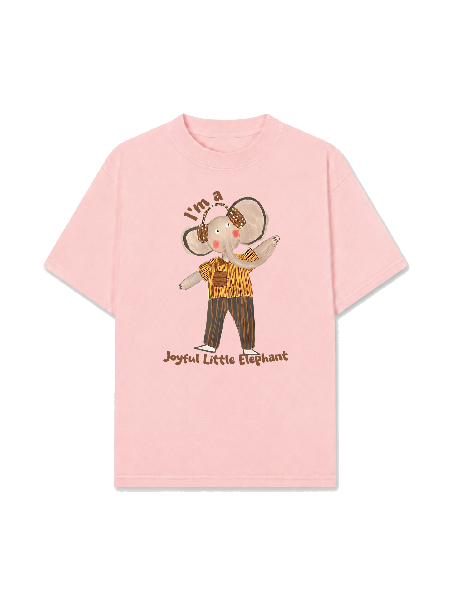 Áo Thun Relaxed Fit Animal I'm A Joyful Little Elephant