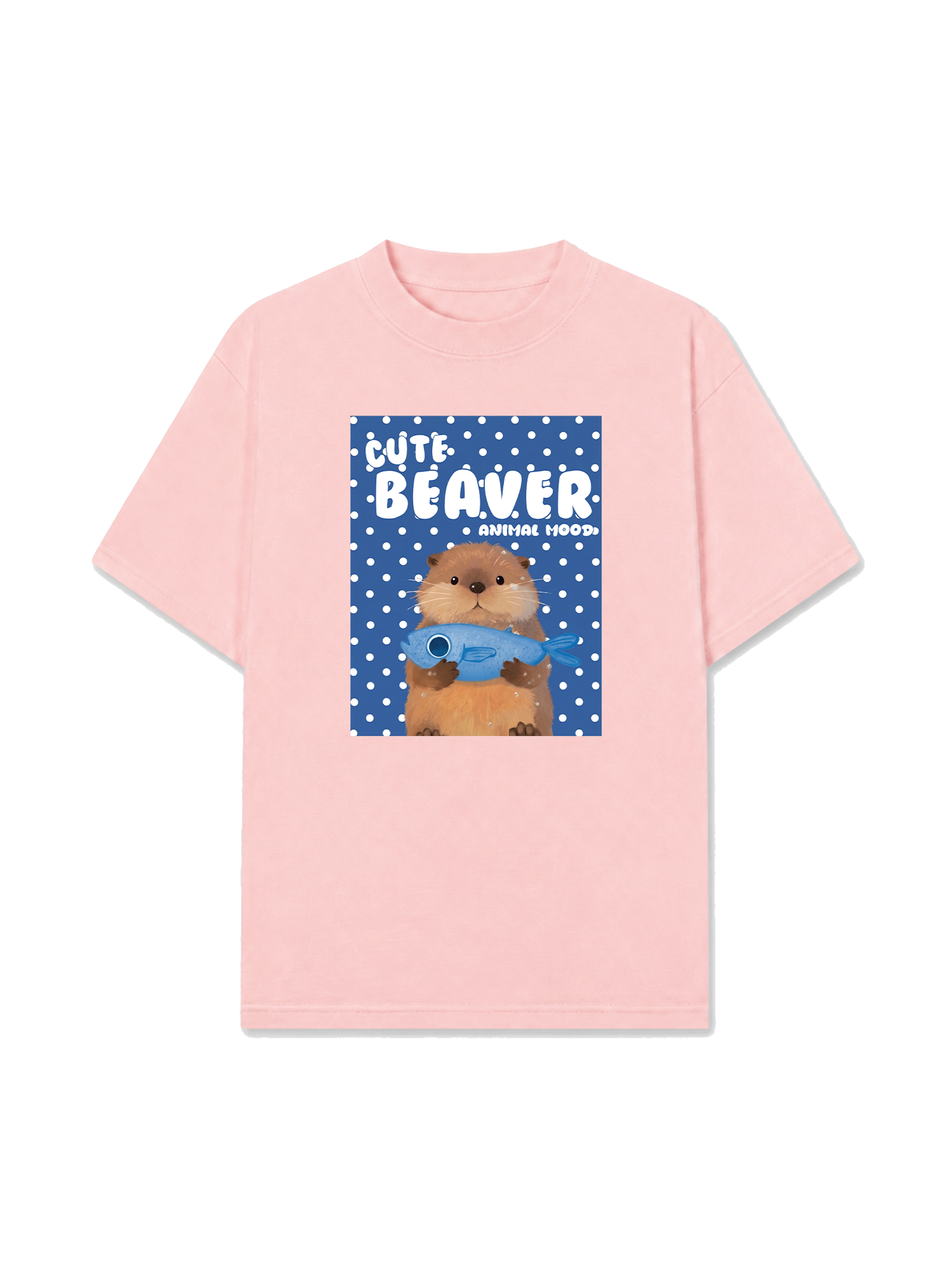 Áo Thun Relaxed Fit Animal Cute Beaver