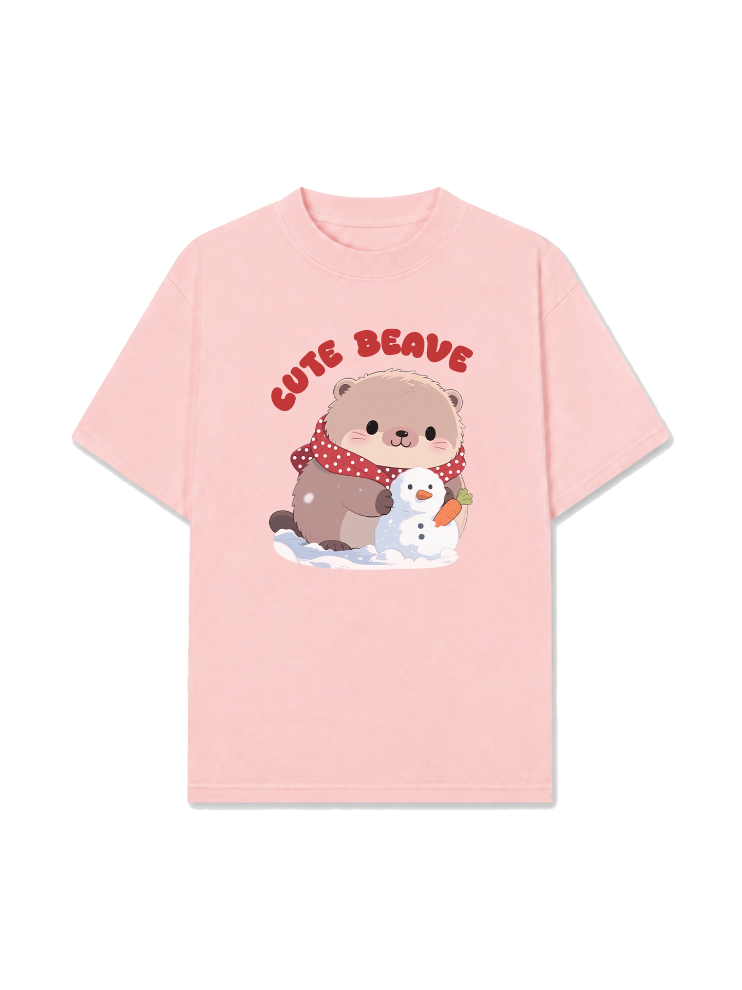 Áo Thun Relaxed Fit Animal Red Cute Beaver