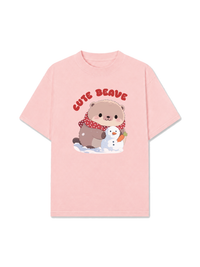 Áo Thun Relaxed Fit Animal Red Cute Beaver