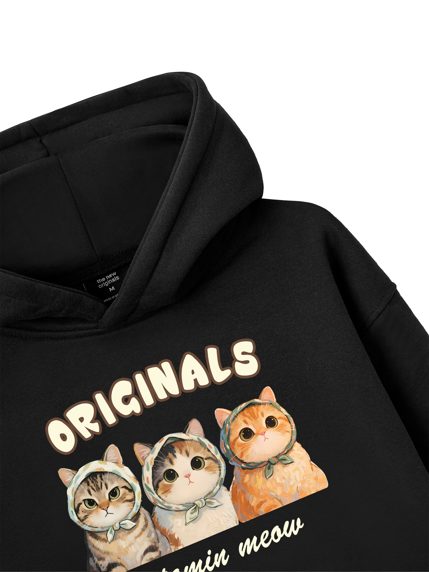 Áo Hoodie Nỉ Bông Cute Three Cat Vitamin Meow