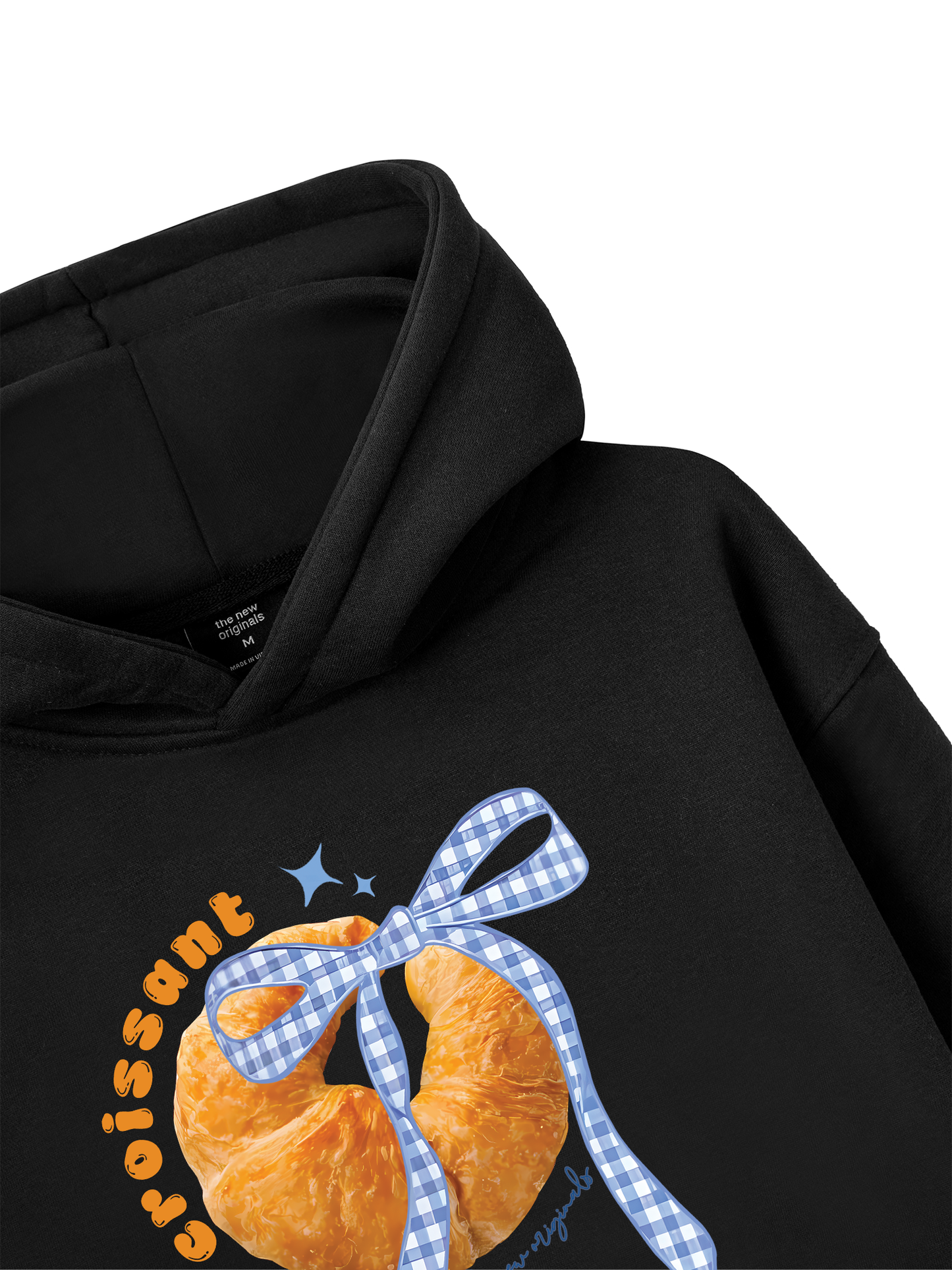 Áo Hoodie Nỉ Bông Sweet Pastry BLue Plaid Bow