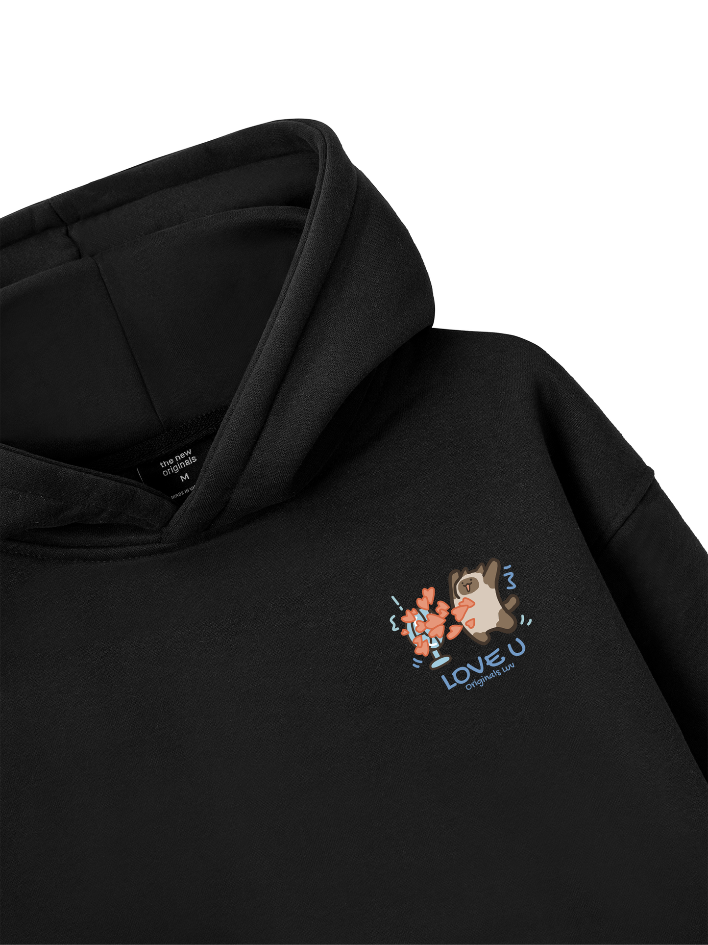 Áo Hoodie Nỉ Bông Love You Cat Couple