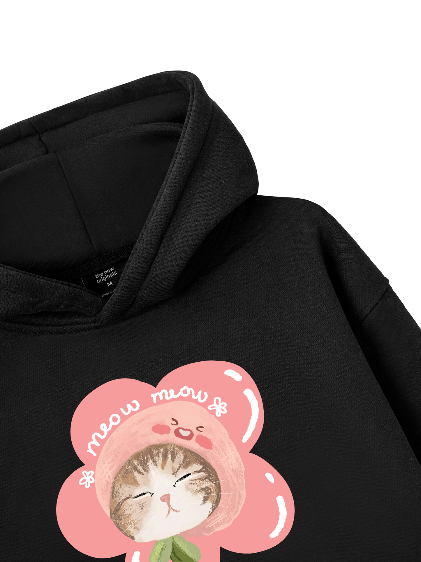 Áo Hoodie Nỉ Bông Flower Cat