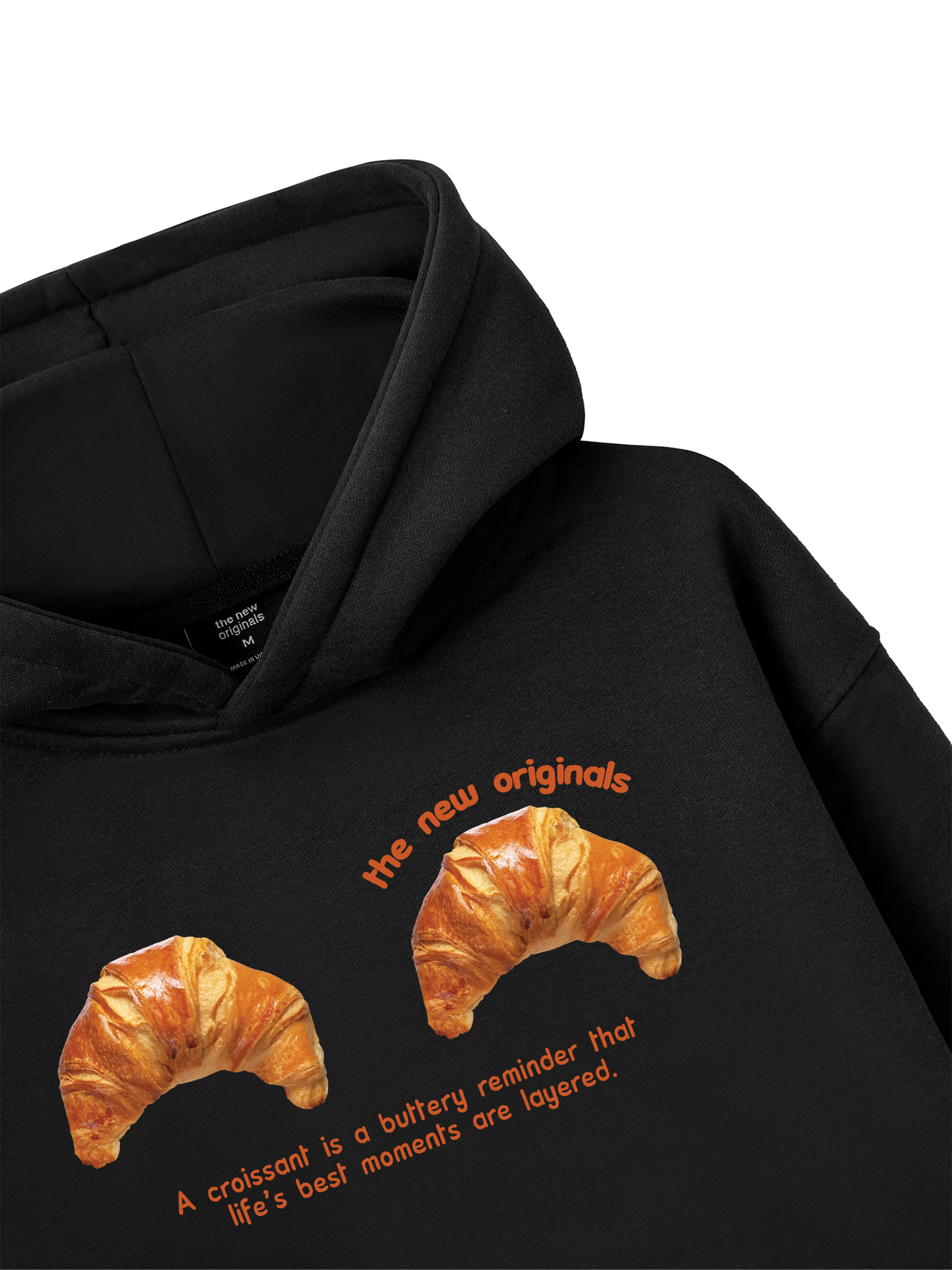 Áo Hoodie Nỉ Bông Croissant Quote