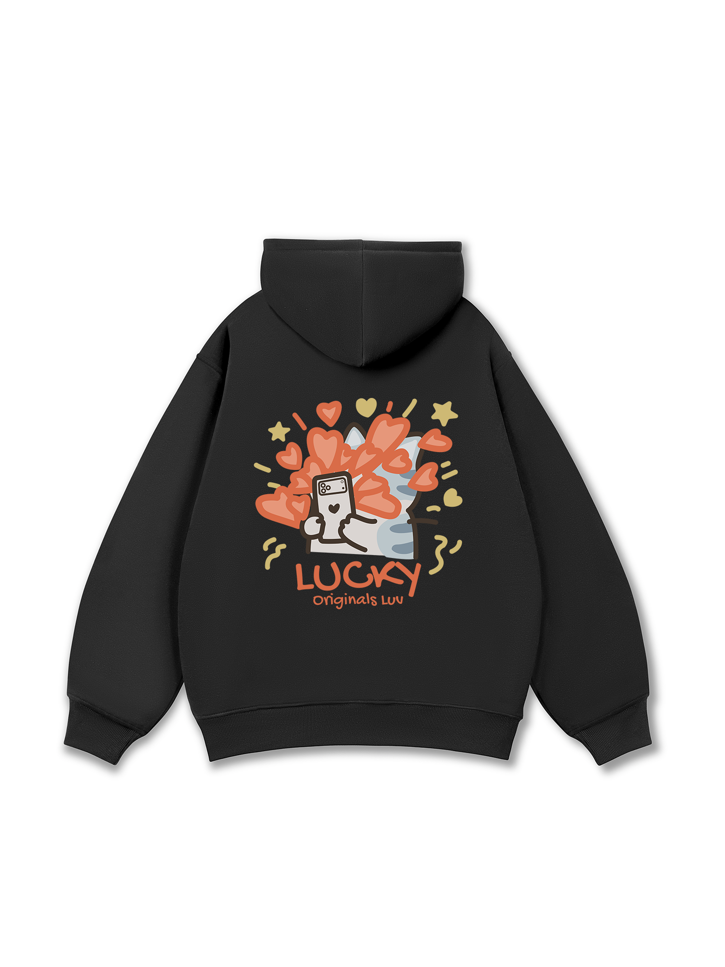 Áo Hoodie Nỉ Bông Lucky Luv Cat Couple