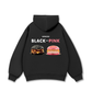 Áo Hoodie Nỉ Bông Sweet Pastry Black Pink Meow Meow Strawberry