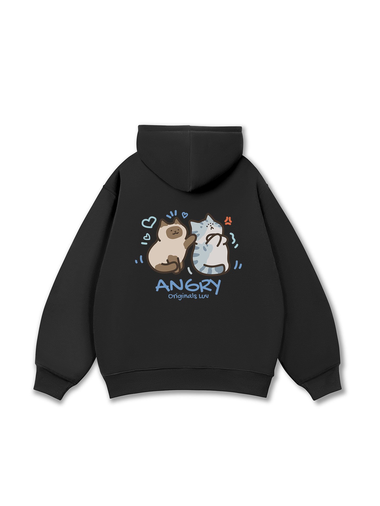 Áo Hoodie Nỉ Bông Angry Luv Cat Couple