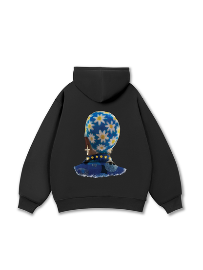 Blue Daisy Hairstyle Hoodie