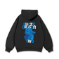 Áo Hoodie Nỉ Bông Fuzzy Font Dragon Blue
