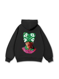 Summer Dopamine Kitty Cap Pink Gradient Hoodie