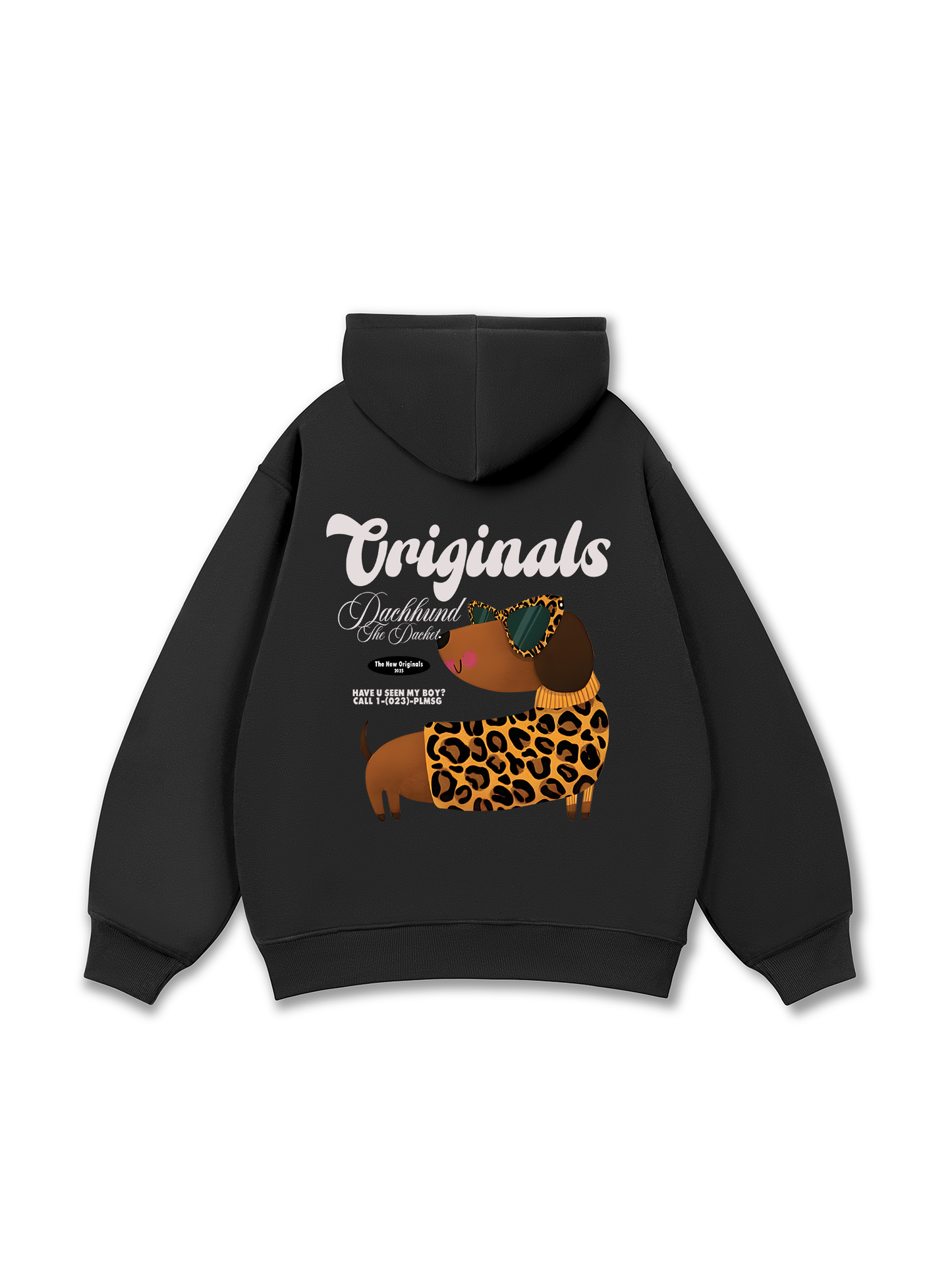 Áo Hoodie Nỉ Bông Leopard Dachshund