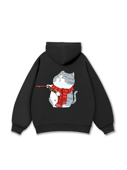 Funny Couple Xmas Cat Hoodie