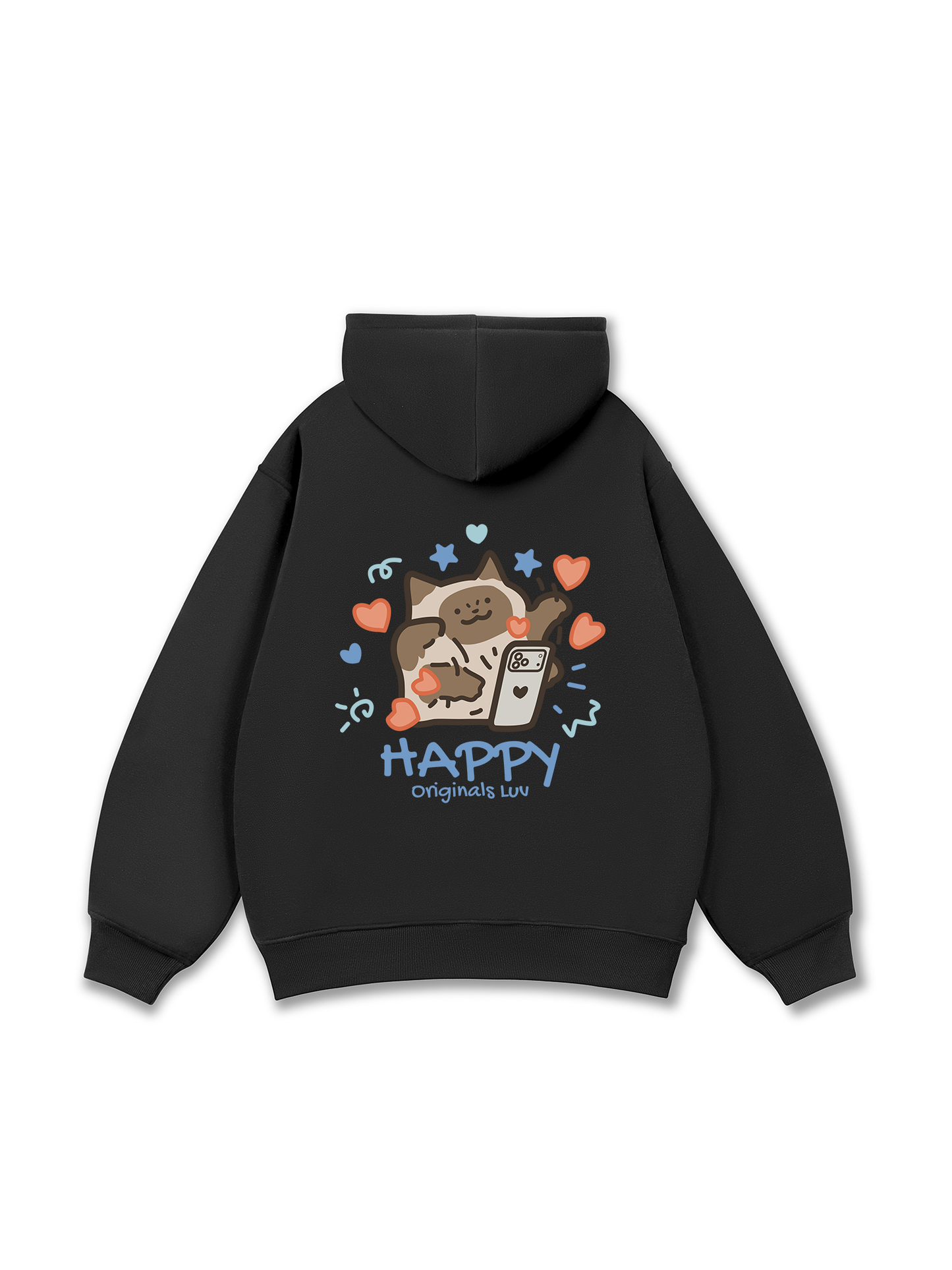Áo Hoodie Nỉ Bông Happy Luv Cat Couple