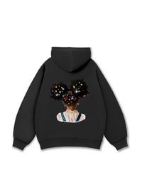 Colorful Diamond Hairpin Afro Girl Hoodie